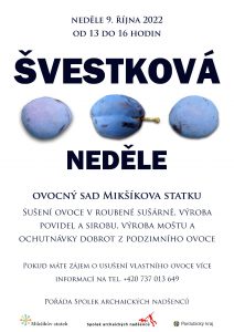 Švestková neděle aneb dary zahrady: neděle 9.10.2022.
